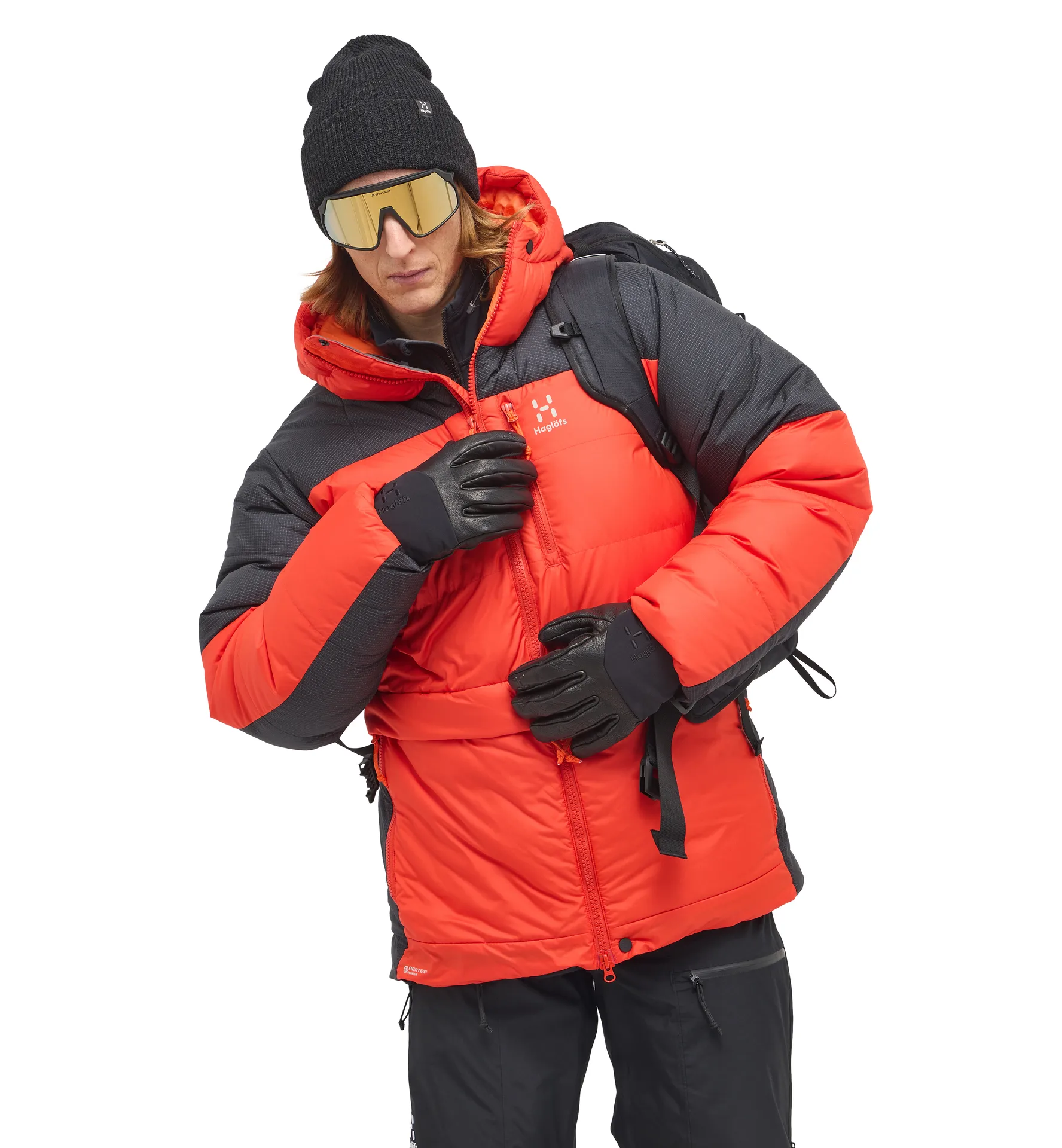 Riksgränsen Down 850 Hood Men Habanero/True Black