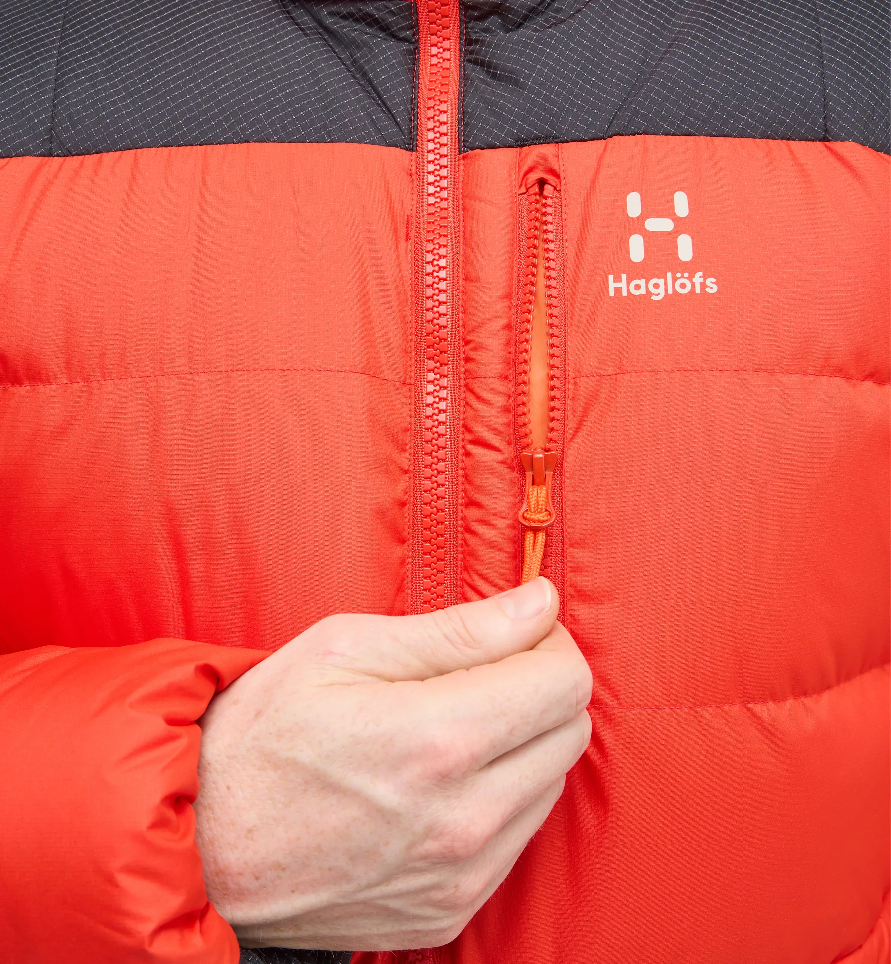 Riksgränsen Down 850 Hood Men Habanero/True Black