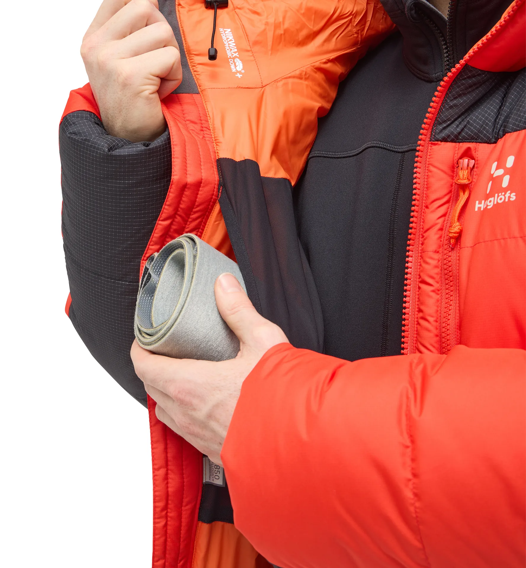 Riksgränsen Down 850 Hood Men Habanero/True Black