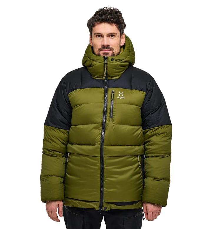 Riksgränsen Down 850 Hood Men Olive Green/True Black