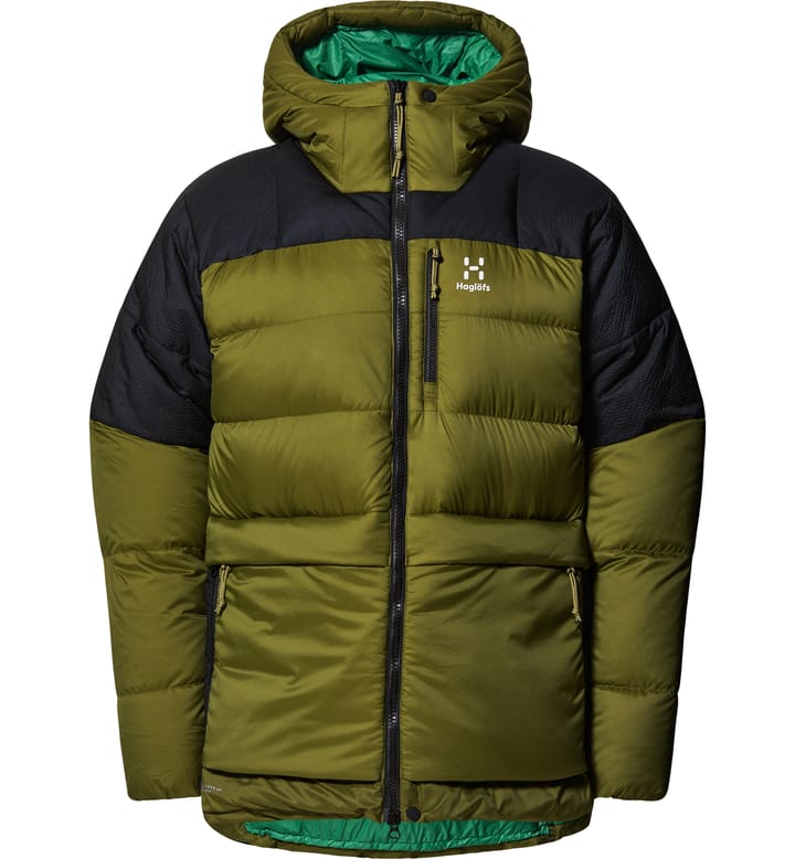 Riksgränsen Down 850 Hood Men Olive Green/True Black