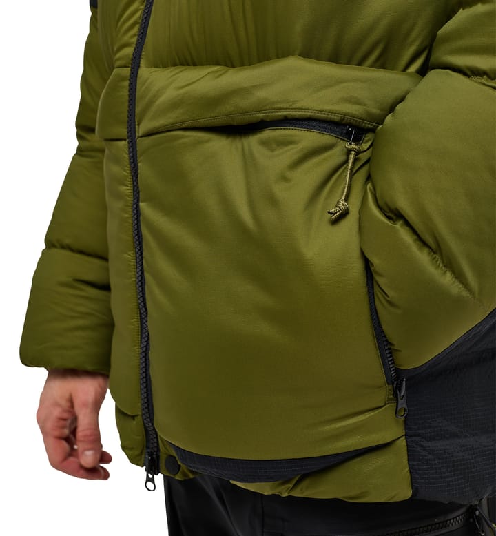 Riksgränsen Down 850 Hood Men Olive Green/True Black