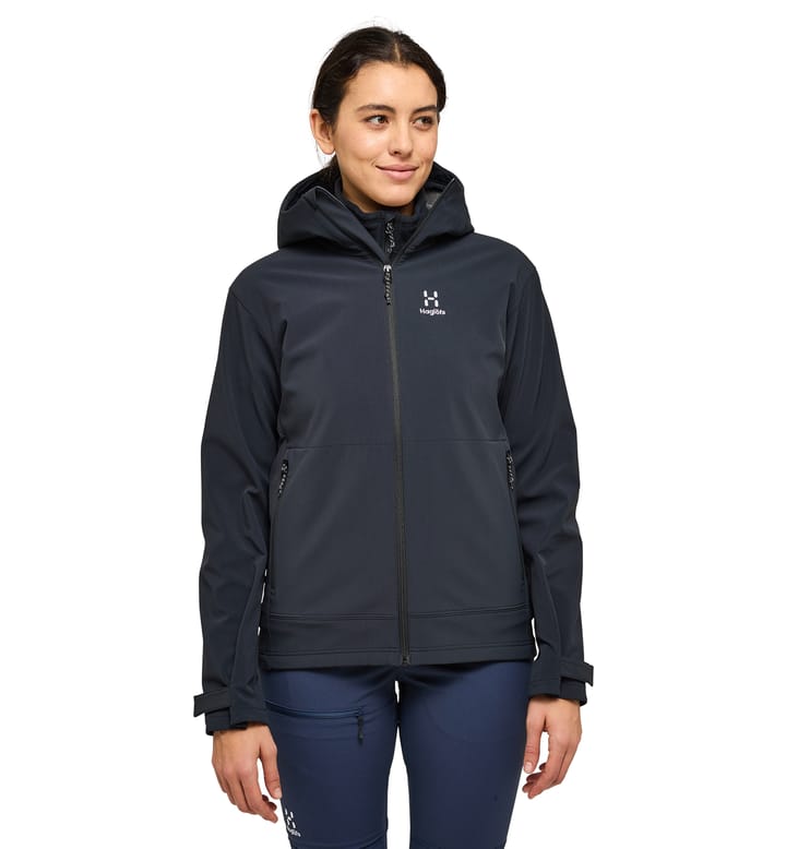 Chilly Softshell Hood Women True Black Chilly Softshell Hood Women True Black