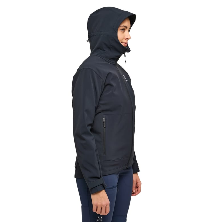 Chilly Softshell Hood Women True Black Chilly Softshell Hood Women True Black