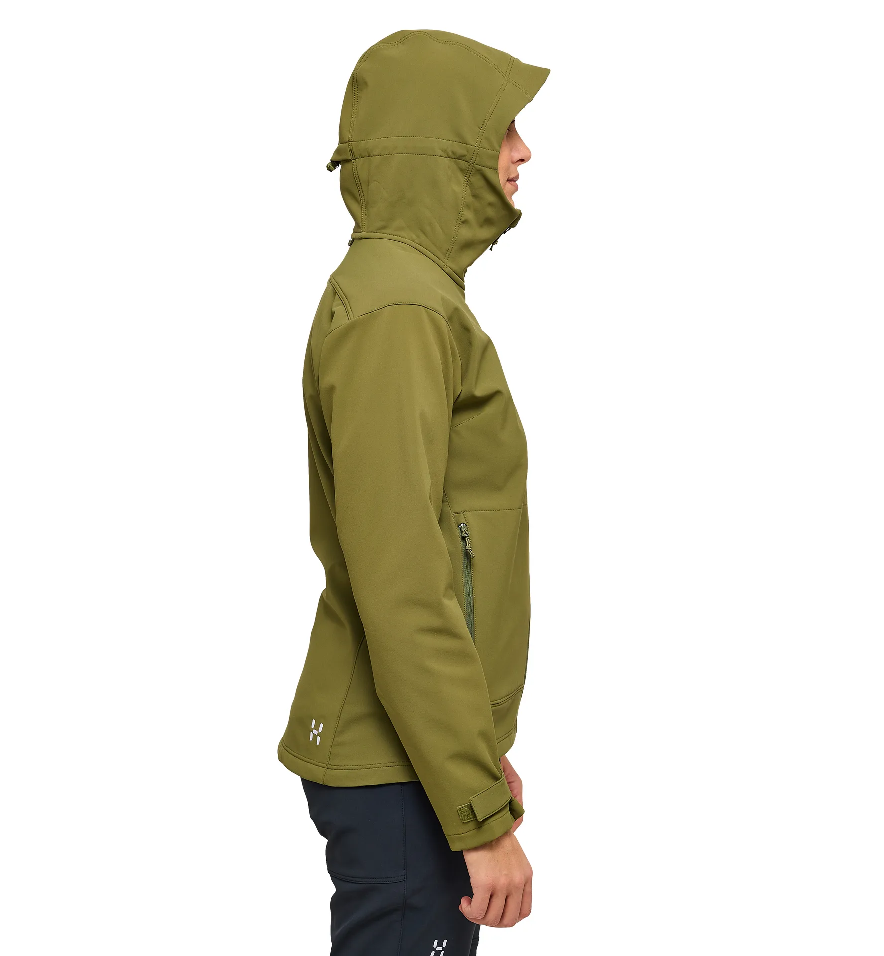 Chilly Softshell Hood Women Olive Green