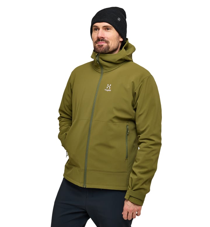 Chilly Softshell Hood Men Olive Green