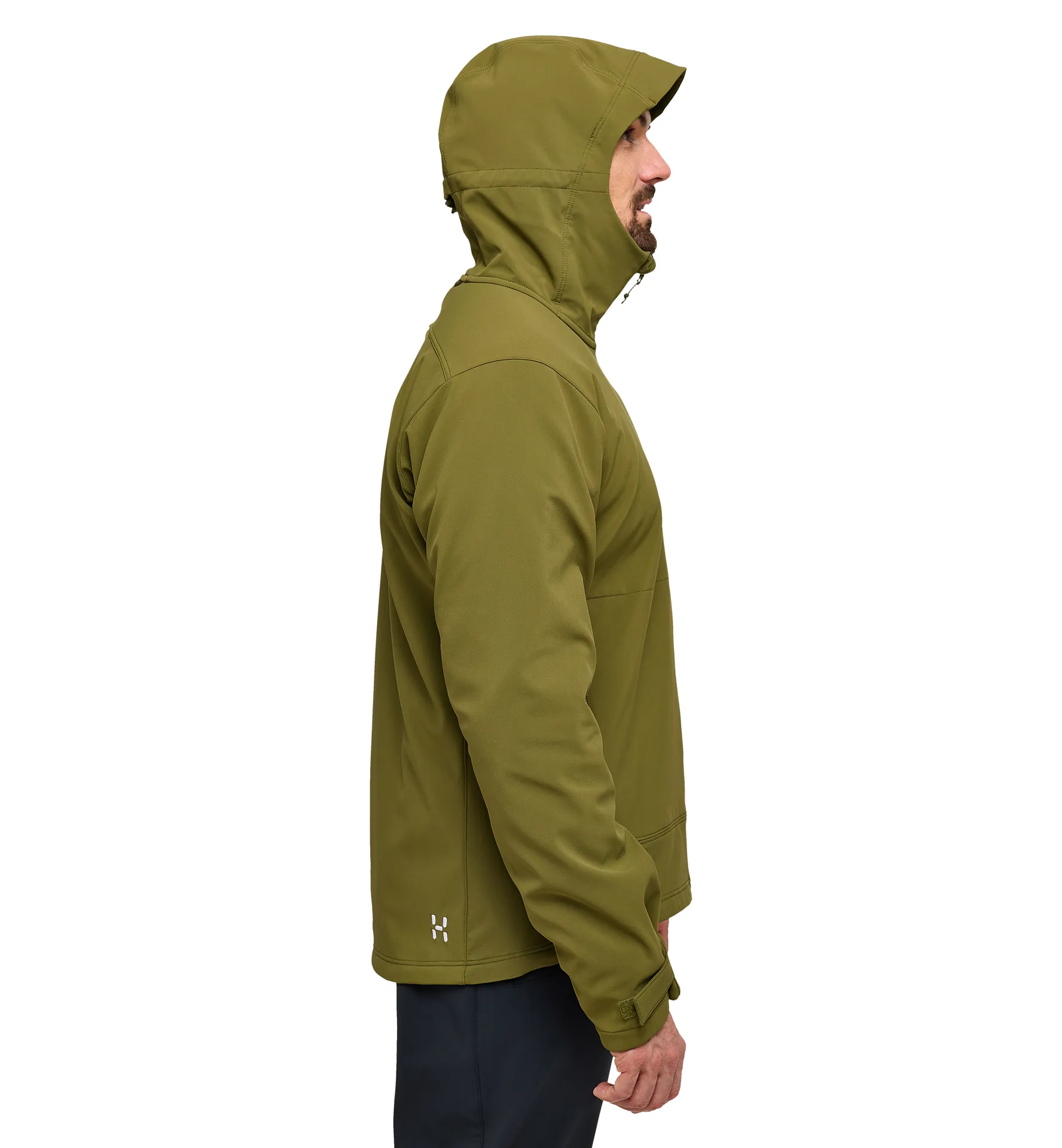 Chilly Softshell Hood Men Olive Green
