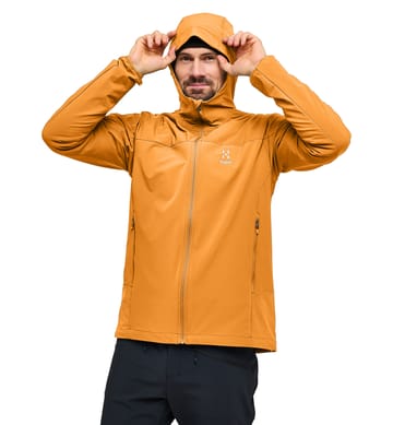 Move Softshell Hood Men Desert Yellow