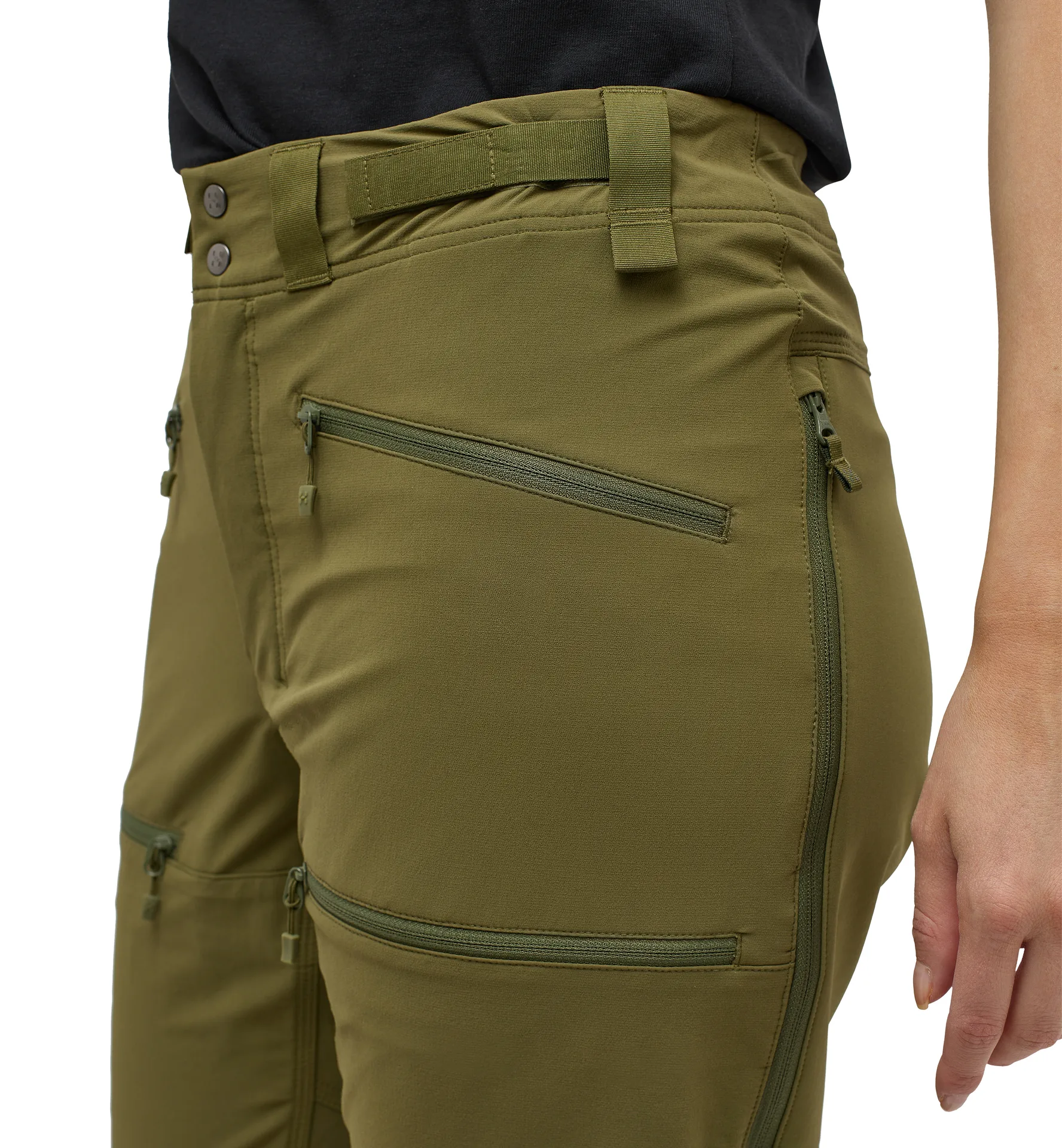 Rugged Slim Pant Women Olive Green