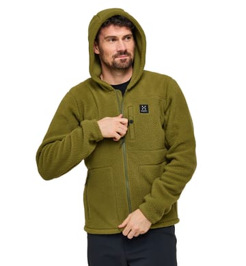 Malung Pile Hood Men Olive Green