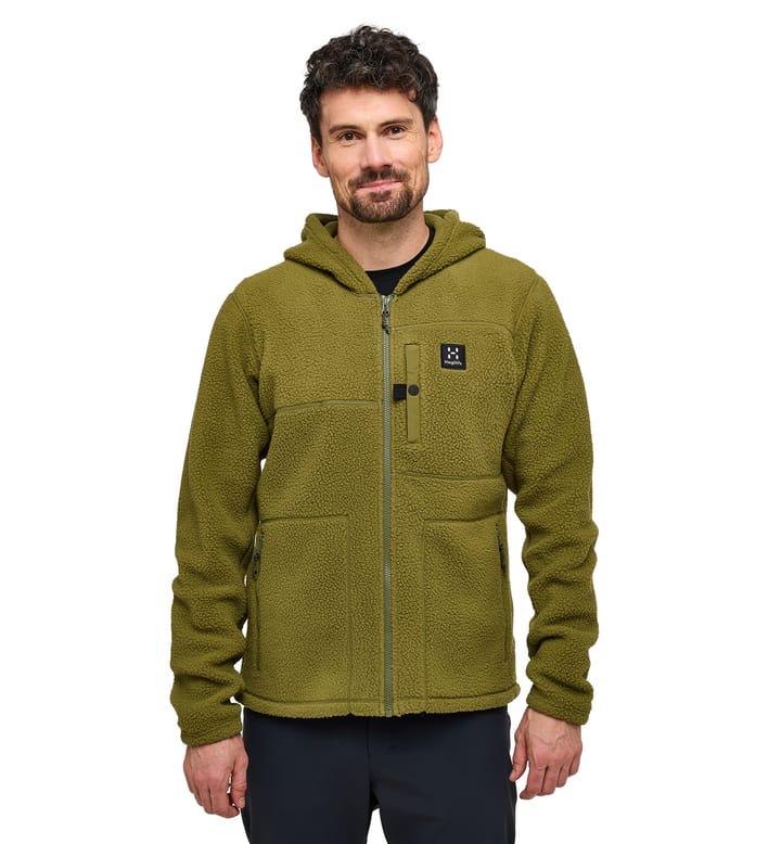 Malung Pile Hood Men Olive Green