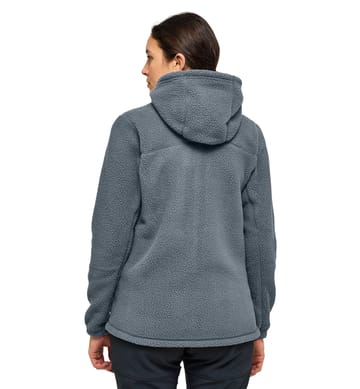 Malung Pile Hood Women Steel Blue