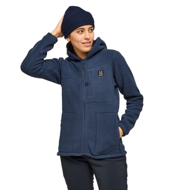 Malung Pile Hood Women Tarn Blue