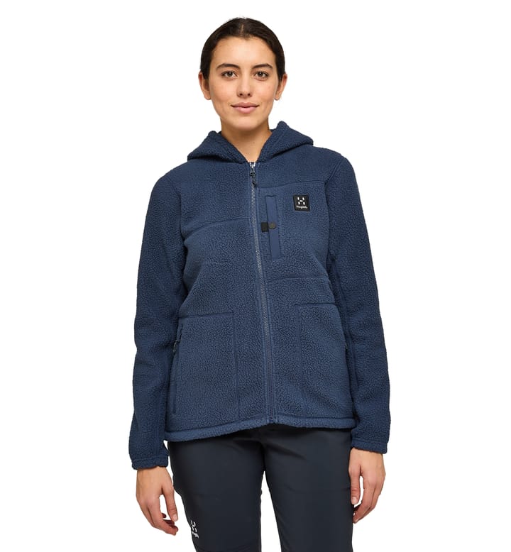 Malung Pile Hood Women Tarn Blue