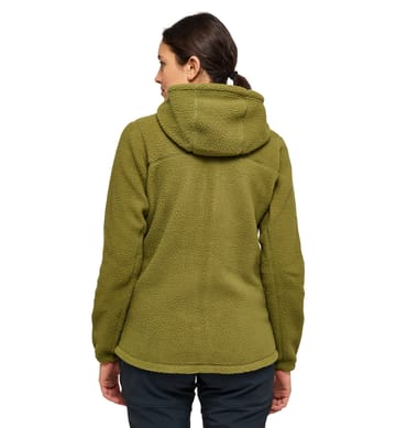 Malung Pile Hood Women Olive Green