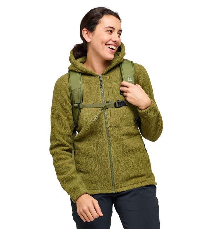 Malung Pile Hood Women Olive Green