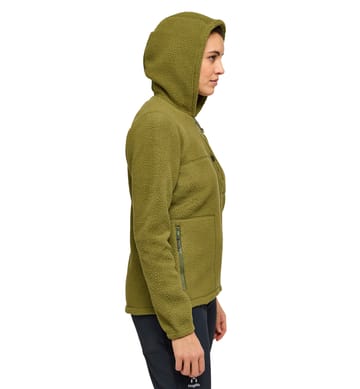 Malung Pile Hood Women Olive Green