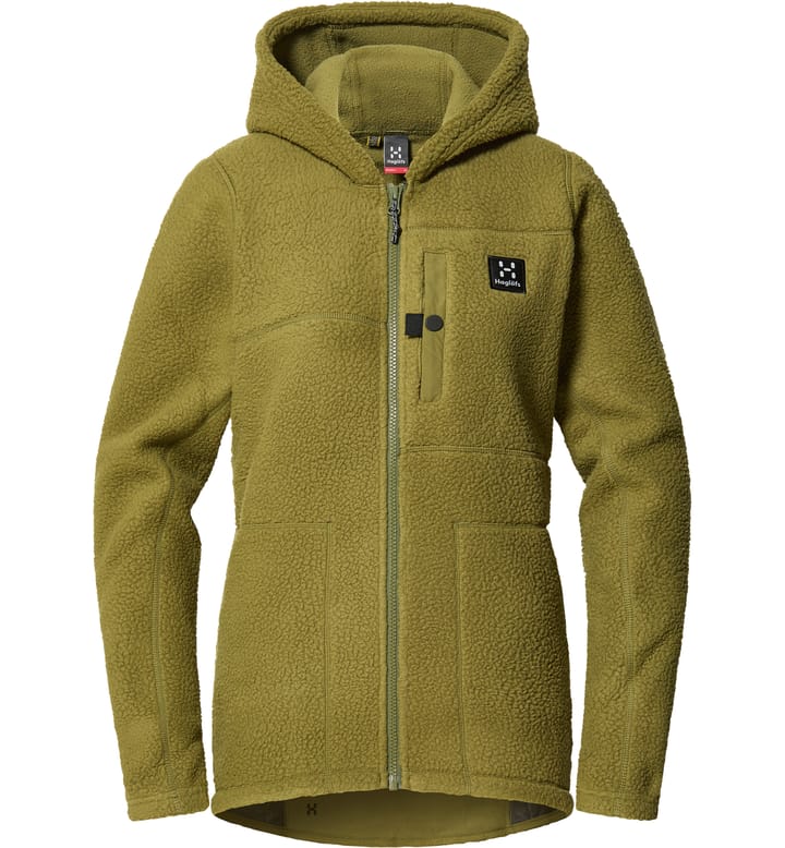 Malung Pile Hood Women Olive Green