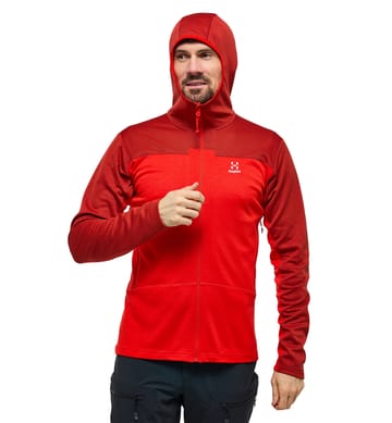 ROC Flash Mid Hood Men Corrosion/Zenith Red