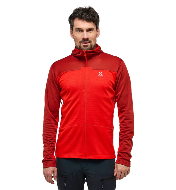 ROC Flash Mid Hood Men Corrosion/Zenith Red