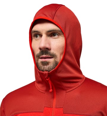 ROC Flash Mid Hood Men Corrosion/Zenith Red