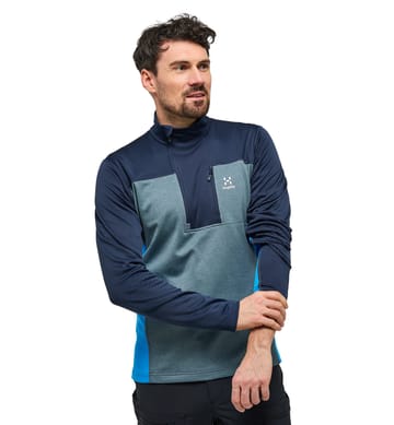 ROC Flash Mid Halfzip Men Tarn Blue/Steel Blue