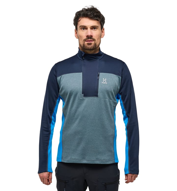 ROC Flash Mid Halfzip Men Tarn Blue/Steel Blue