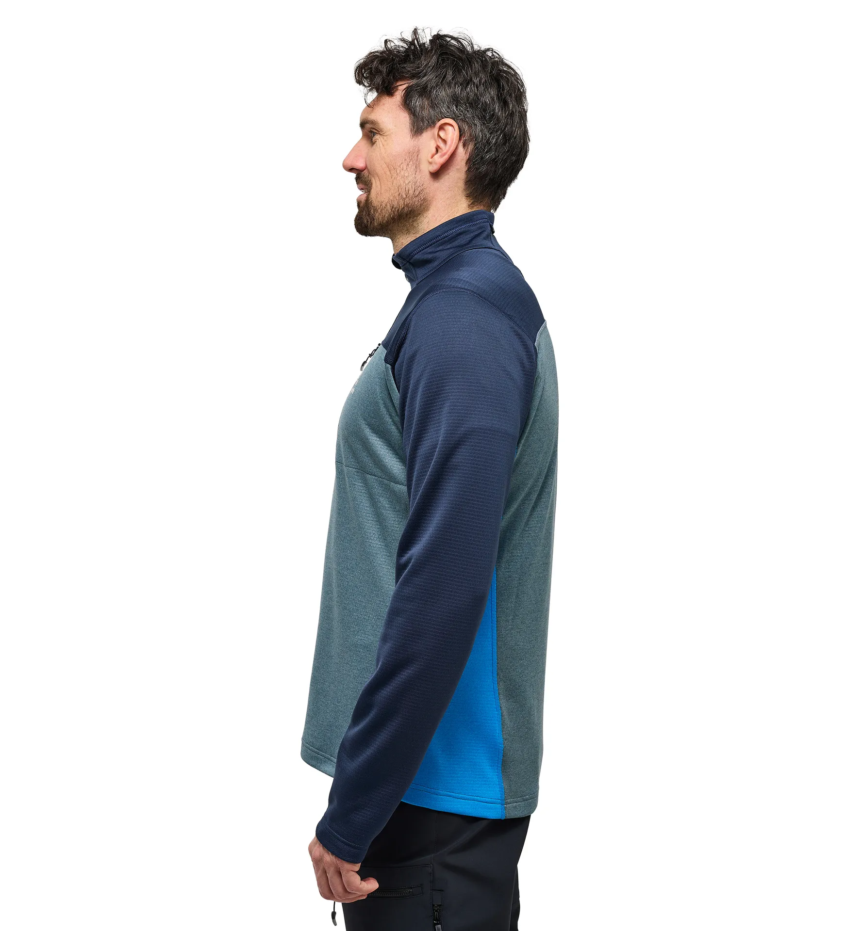 ROC Flash Mid Halfzip Men Tarn Blue/Steel Blue