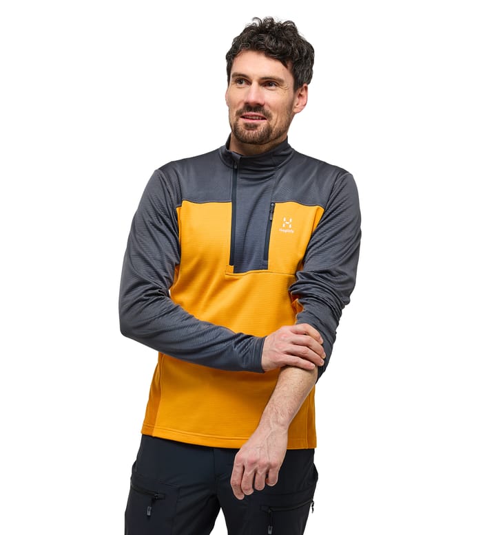 ROC Flash Mid Halfzip Men Magnetite/Sunny Yellow ROC Flash Mid Halfzip Men Magnetite/Sunny Yellow