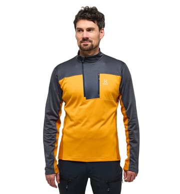 ROC Flash Mid Halfzip Men Magnetite/Sunny Yellow