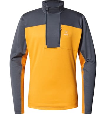 ROC Flash Mid Halfzip Men Magnetite/Sunny Yellow