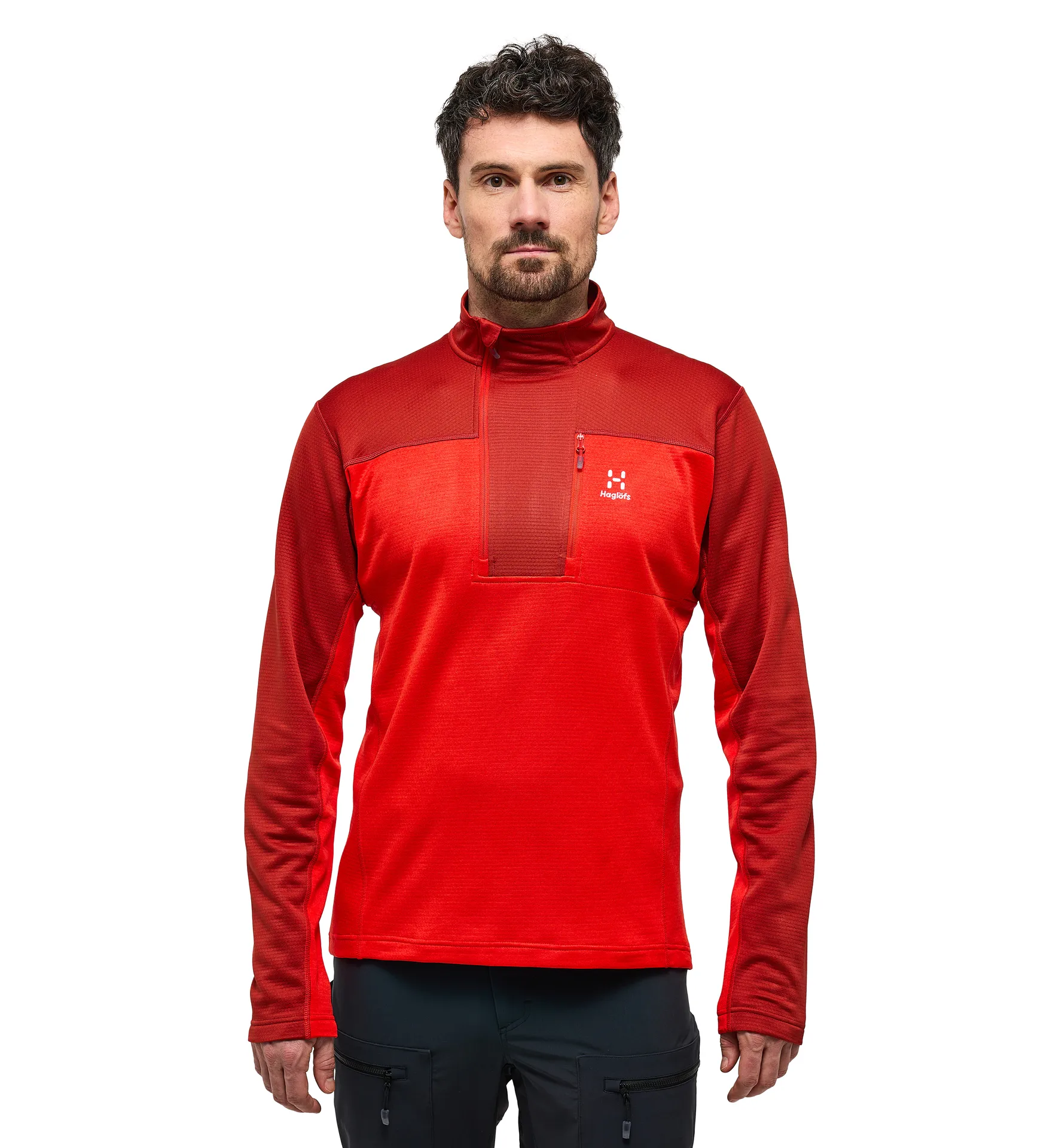 ROC Flash Mid Halfzip Men Corrosion/Zenith Red
