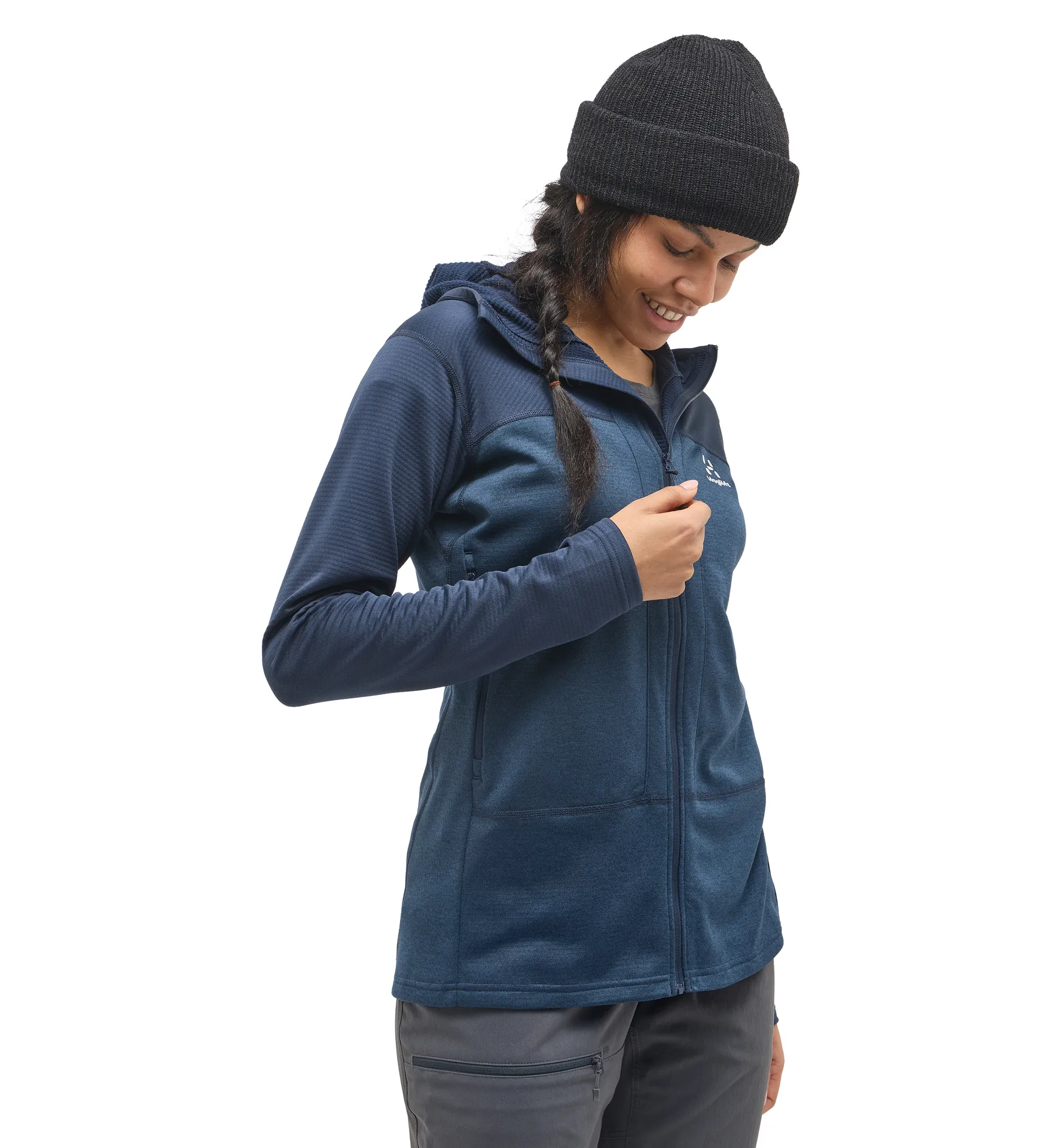 ROC Flash Mid Hood Women Tarn Blue