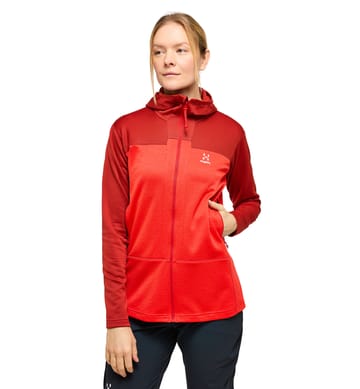 ROC Flash Mid Hood Women Corrosion/Poppy Red