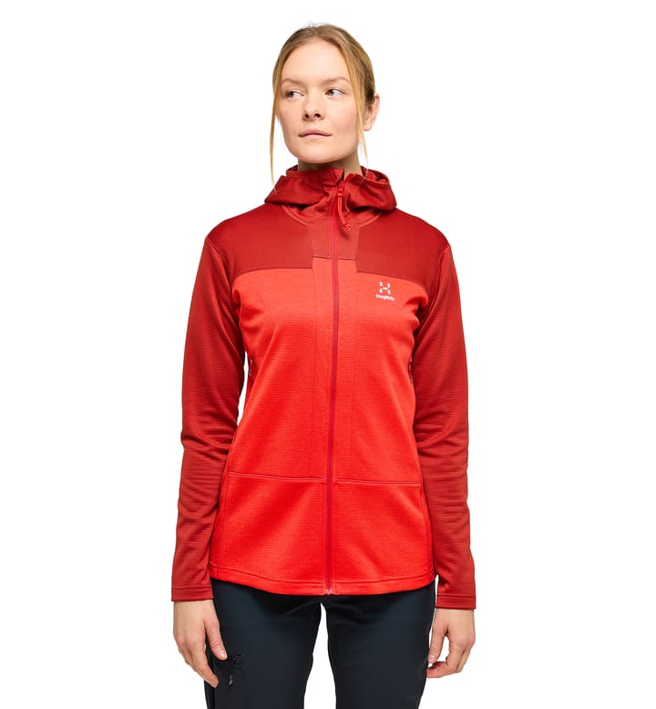 ROC Flash Mid Hood Women Corrosion/Poppy Red