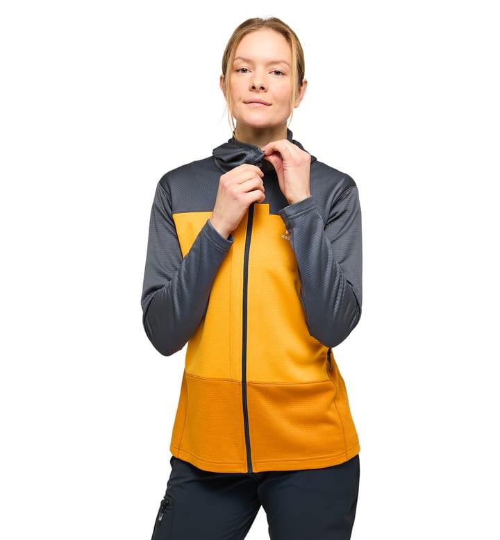 ROC Flash Mid Hood Women Magnetite/Sunny Yellow