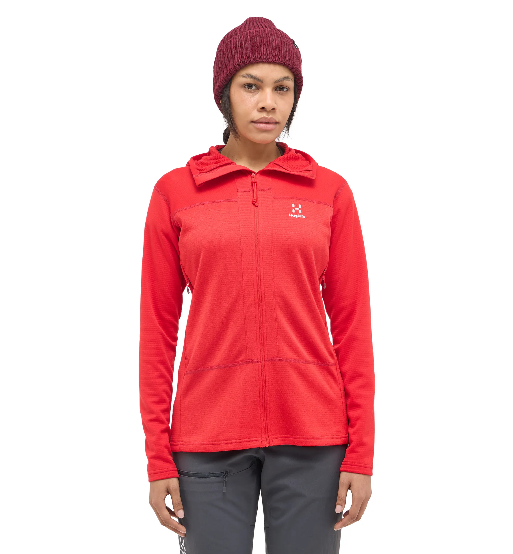 ROC Flash Mid Hood Women Bright Red