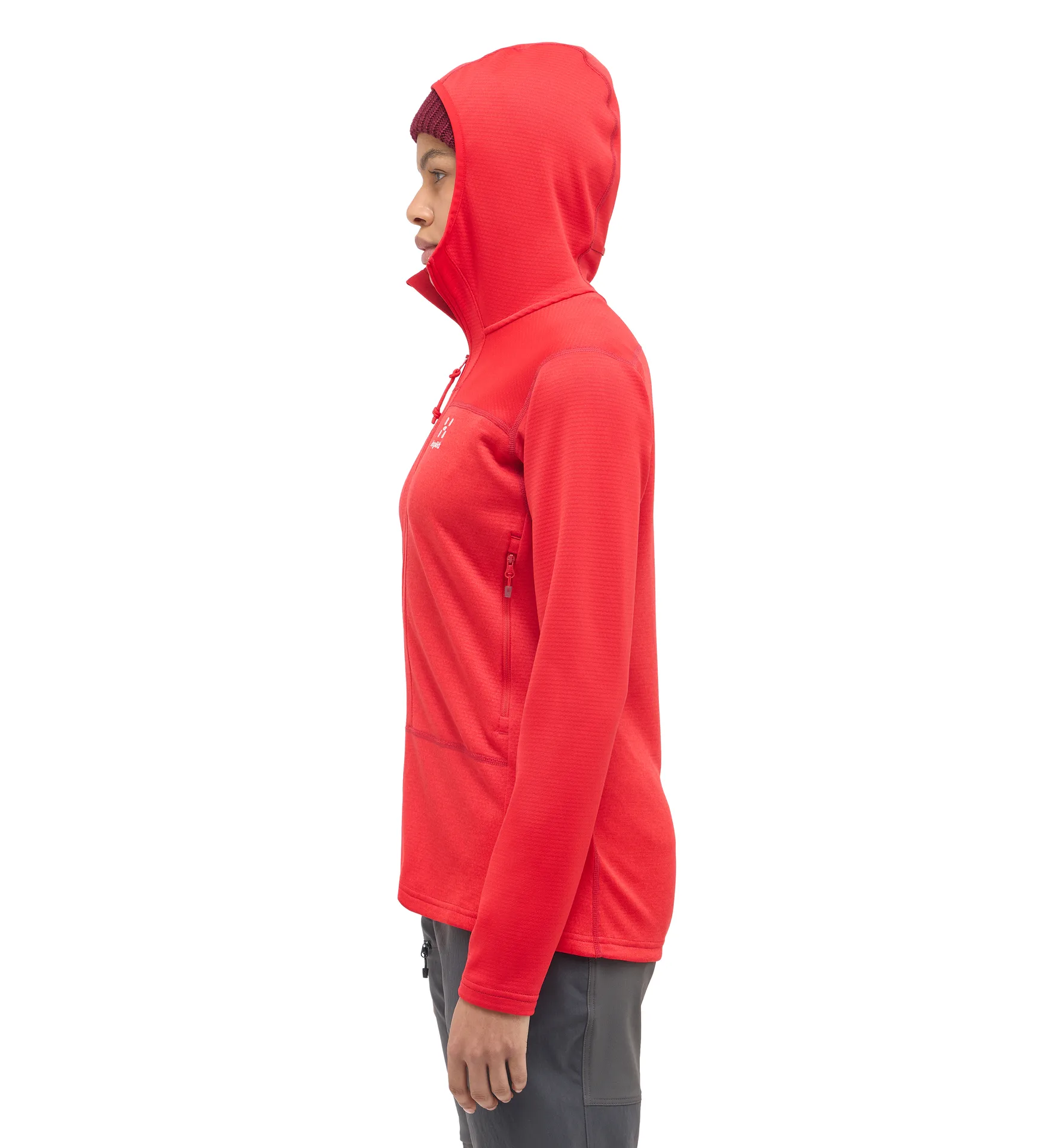 ROC Flash Mid Hood Women Bright Red