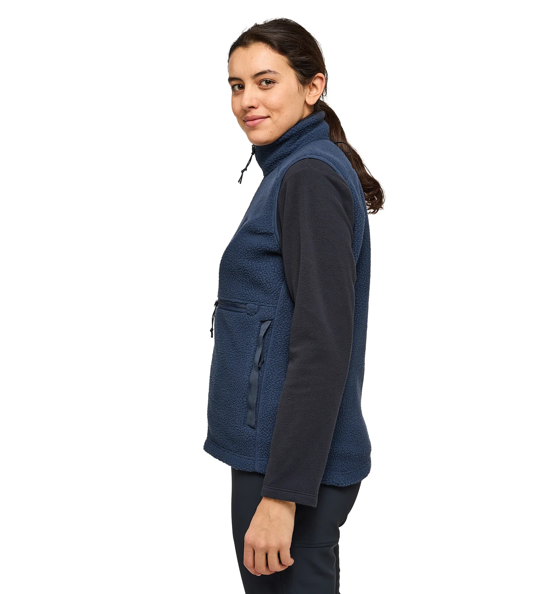 Malung Pile Vest Women Tarn Blue