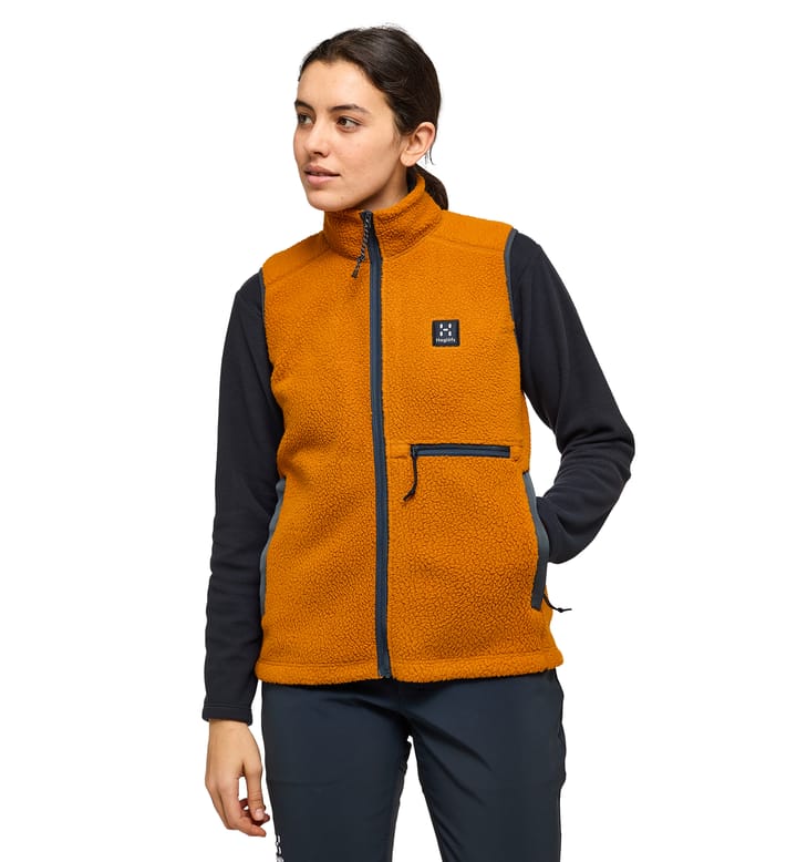 Malung Pile Vest Women Golden Brown