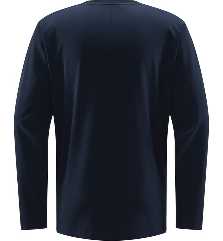 Curious Long Sleeve Tee Men Tarn Blue