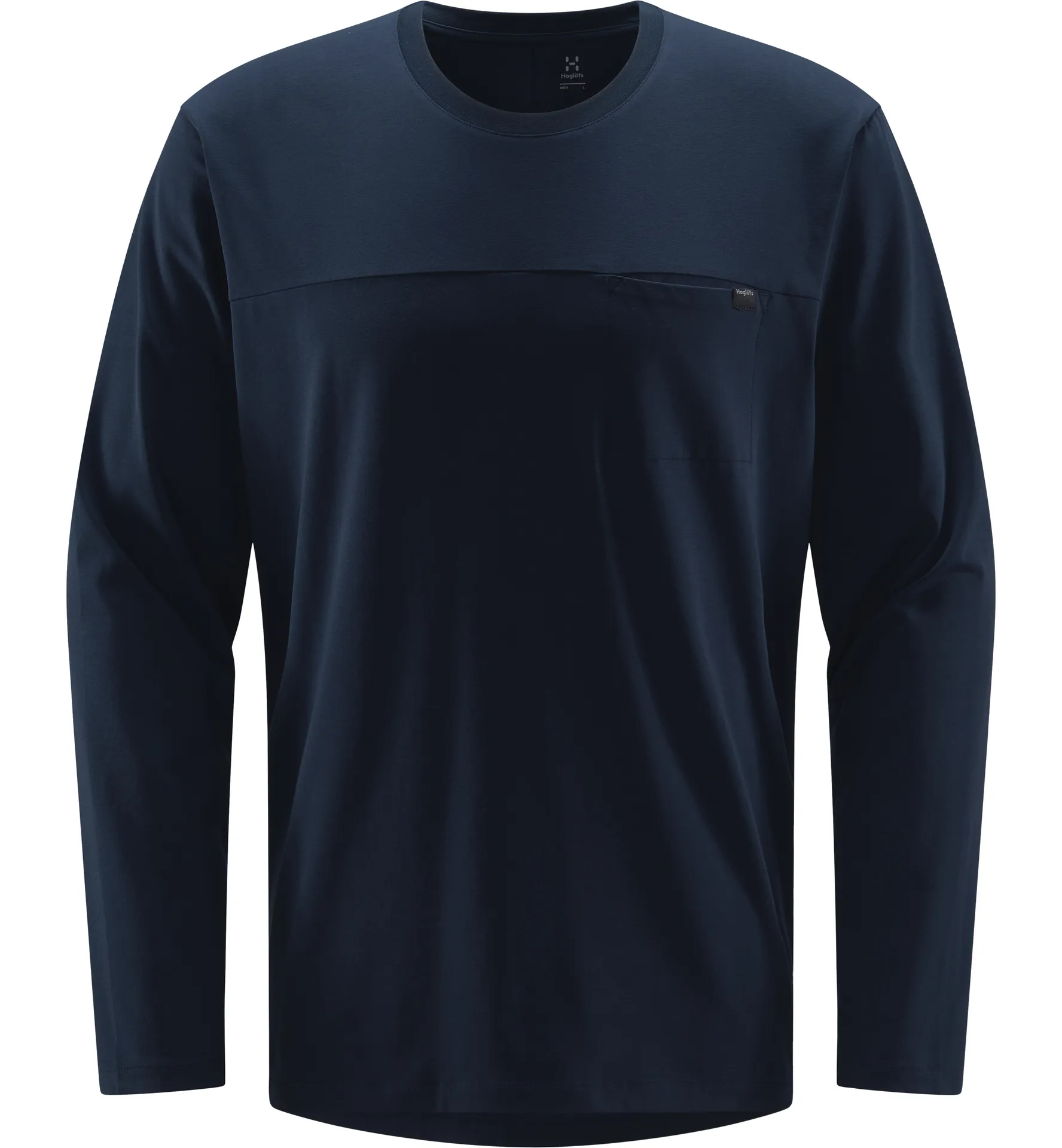 Curious Long Sleeve Tee Men Tarn Blue