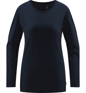 Curious Long Sleeve Tee Women Tarn Blue