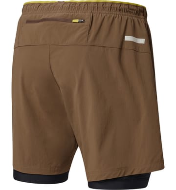 L.I.M Tempo Trail 2-in-1 Shorts Men Teak Brown/True Black