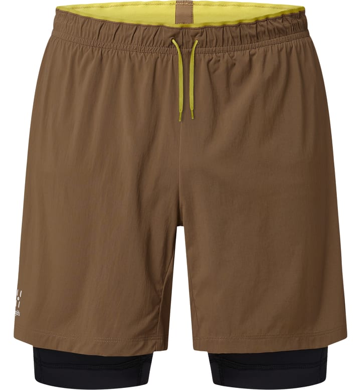 L.I.M Tempo Trail 2-in-1 Shorts Men Teak Brown/True Black