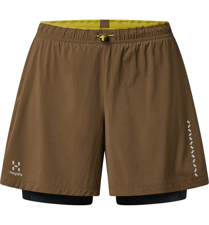 L.I.M Tempo Trail 2-in-1 Shorts Women Teak Brown/True Black