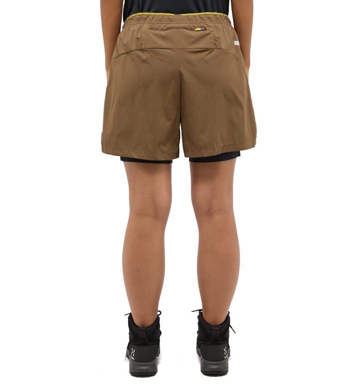 L.I.M Tempo Trail 2-in-1 Shorts Women Teak Brown/True Black