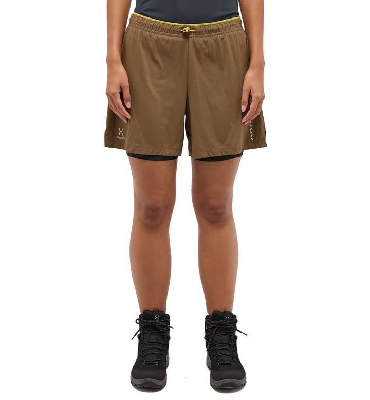 L.I.M Tempo Trail 2-in-1 Shorts Women Teak Brown/True Black