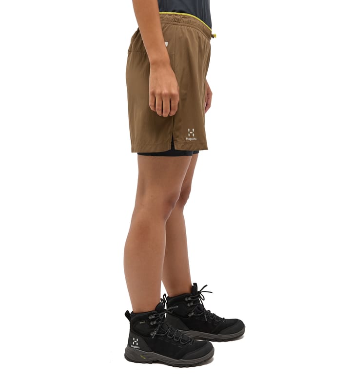 L.I.M Tempo Trail 2-in-1 Shorts Women Teak Brown/True Black