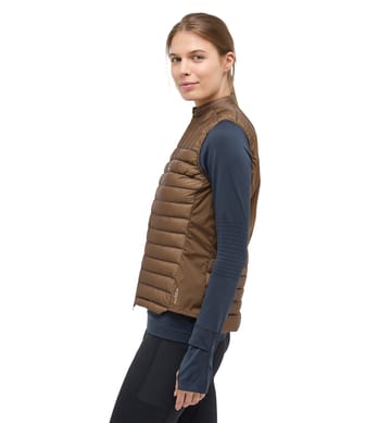 L.I.M Intense Trail Down Vest Women Teak Brown